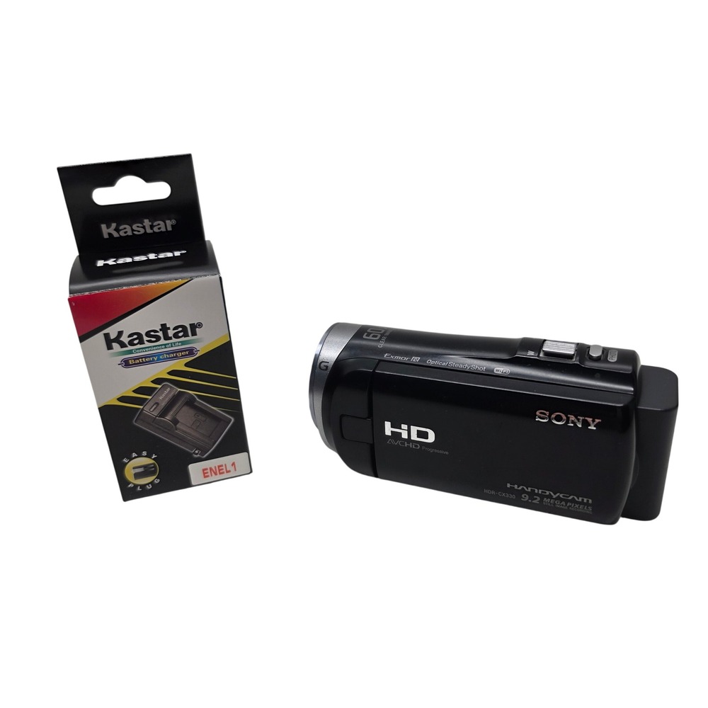 Sony Handycam HDR-CX330 Camcorder Black 60x Zoom WiFi HD AVCHD